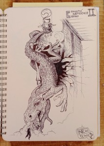 2023 - Nervová bolest, pero, 20 x 15 cm